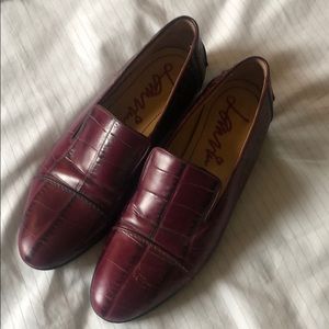 Lanvin Crocodile Embossed Leather Loafers sz 39.5